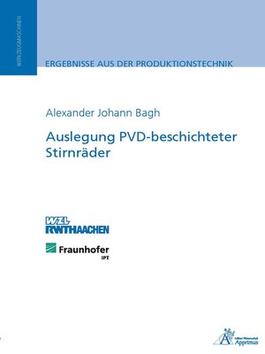 cover image of Auslegung PVD-beschichteter Stirnräder